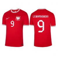 Dres Poljska Robert Lewandowski #9 Gostujuci SP 2022 Kratak Rukav